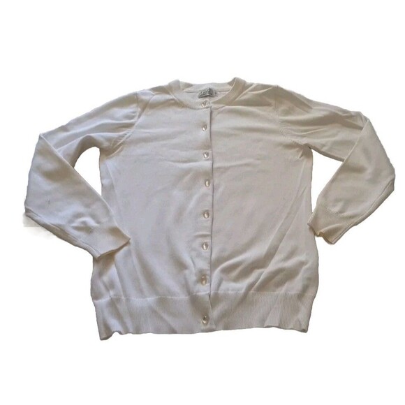 CIELO Off-ivory Women's Cardigan, Medium Pearl bottom - Picture 10 of 15